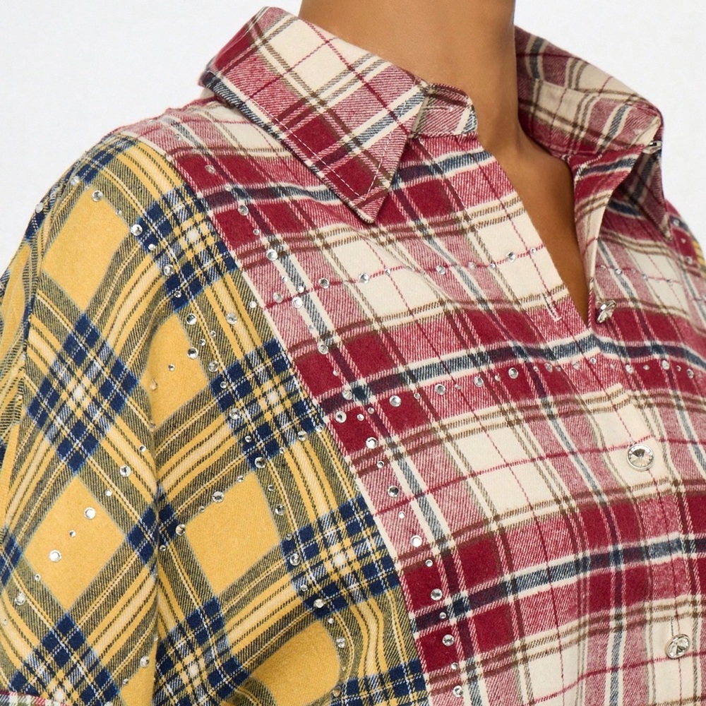 Missguided Oversized Cropped Button Down Shirt - Picture 5 of 6